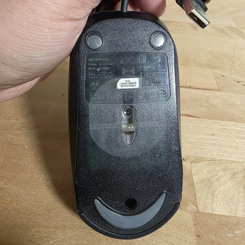 Genuine DELL 3 Button Usb Optical Mouse M-UVDEL1 Tested Working